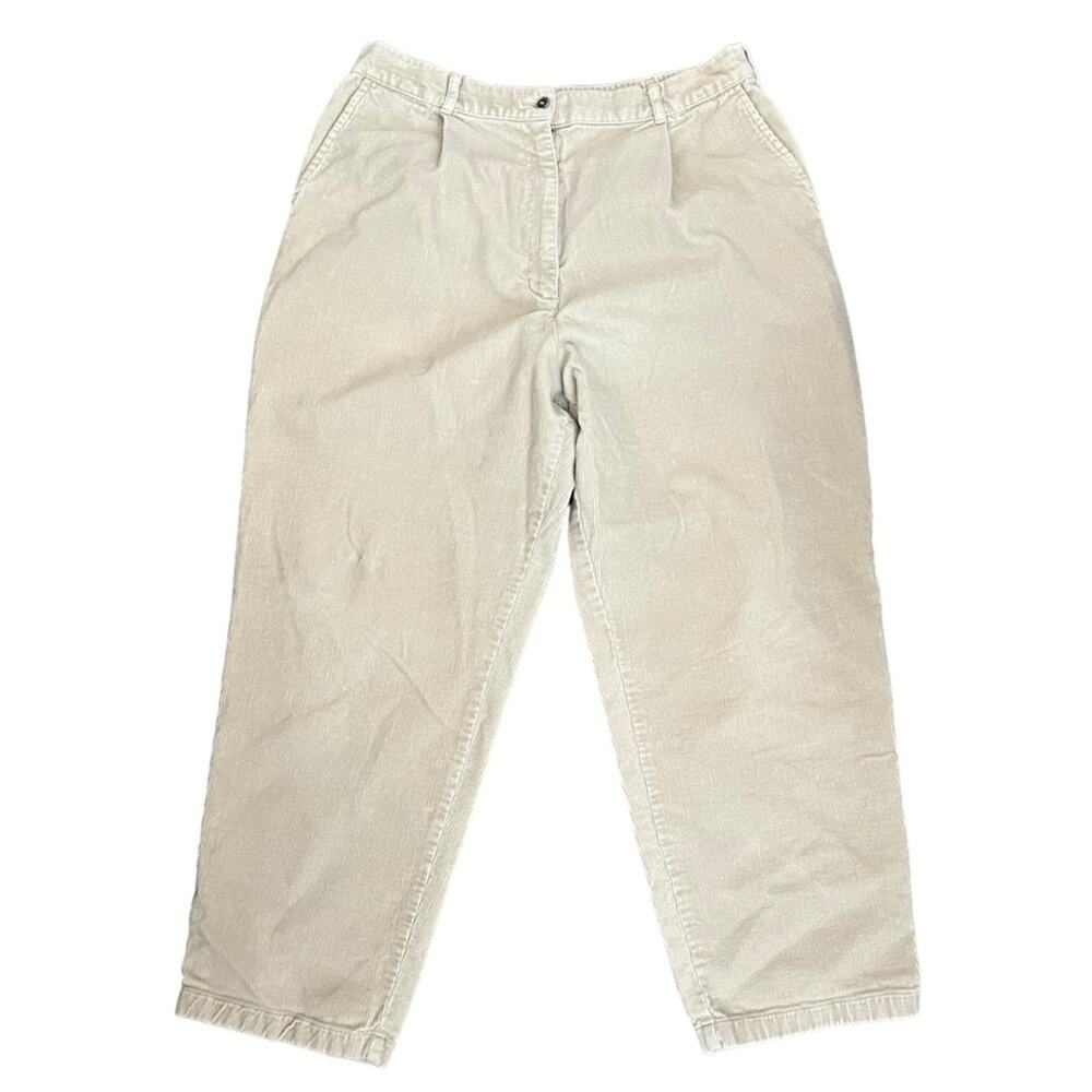 L.L. Bean Vintage Corduroy Beige Pants Size 16